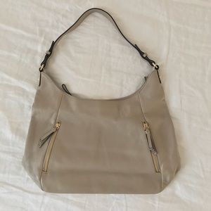Ora Dephene gray leather bag